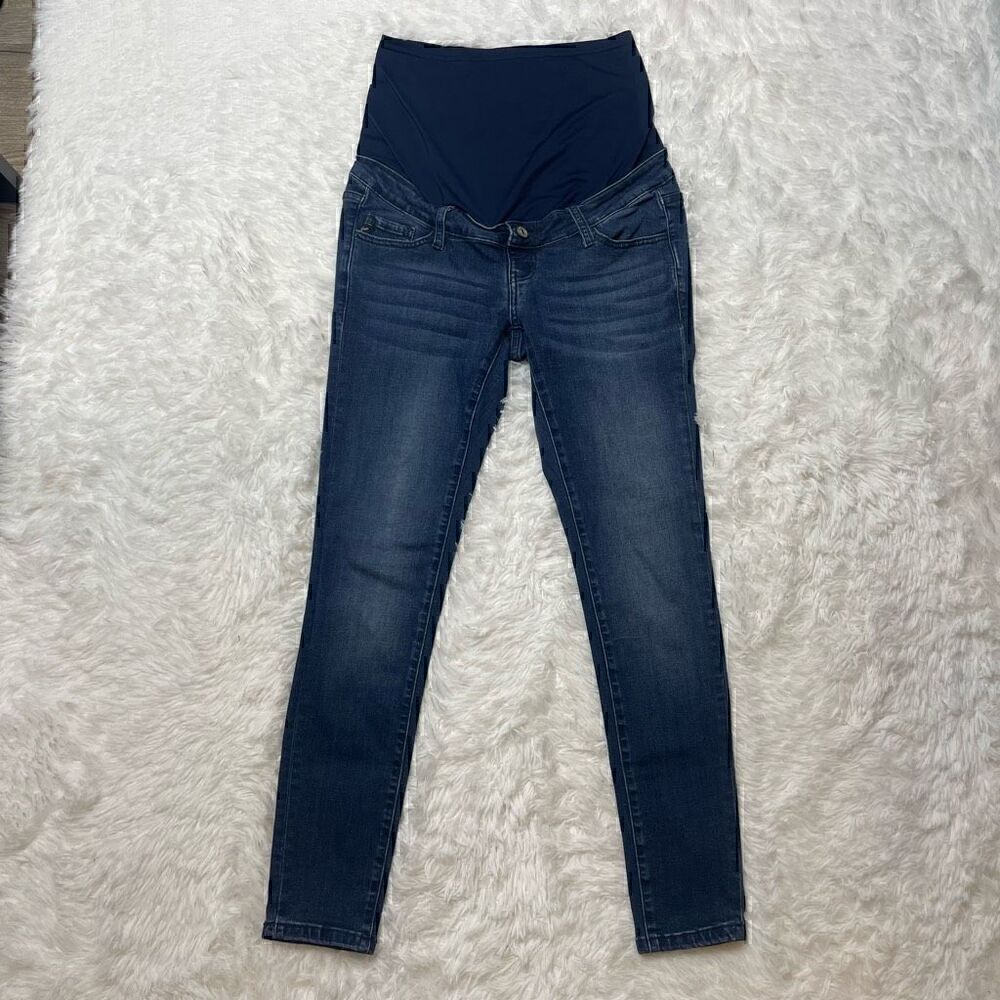 Kancan Maternity Jeans Womens Size 7 / 27 Skinny Stretch Full Panel Belly